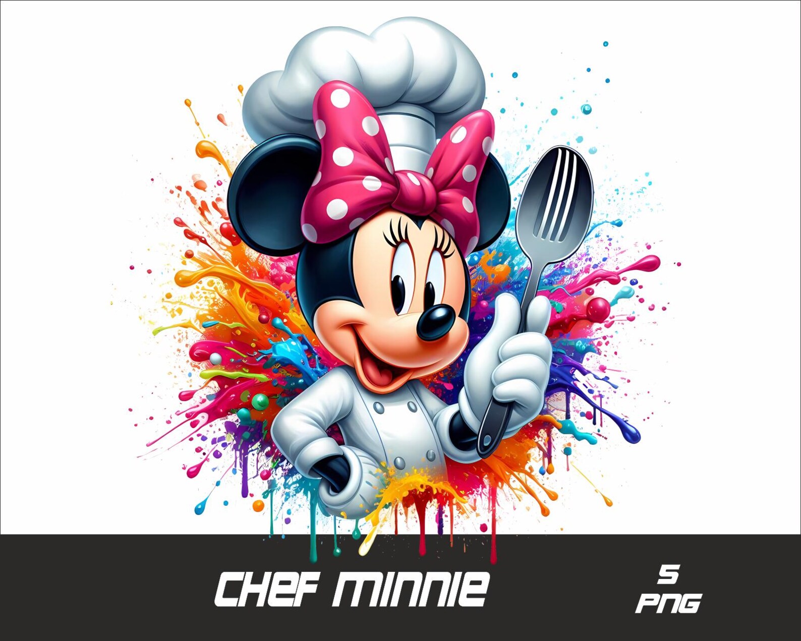 5 PNG Chef Minnie Png Mouse Splash and Watercolor Png Minnie ...