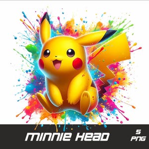 5 PNG Pikachu Png Splash and Watercolor Png PikachuTransparent PNG file for Sublimation Pikachu PNG