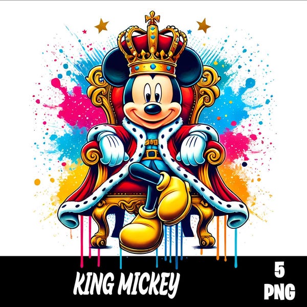 Mickey mouse rey - Etsy México