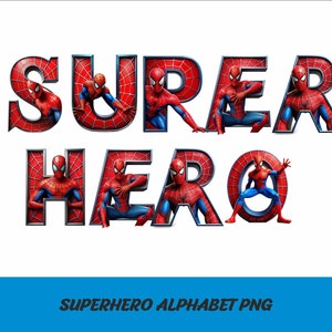 Superhero Alphabet Png Font Cartoon Superhero  Letters Png  Font Superhero Alphabet Png