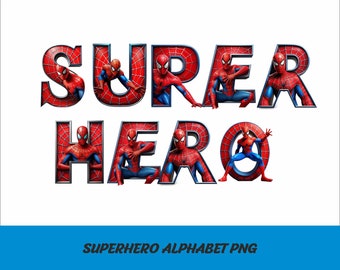 Superhero Alphabet Png Font Cartoon Superhero  Letters Png  Font Superhero Alphabet Png