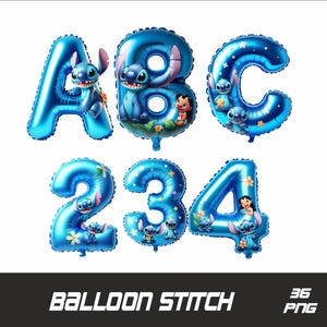 Balloon Lilo and Stitch Alphabet Png Font Stitch and Lilo  Letters Png Stitch Font Stitch Alphabet Png