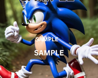 Vibrant Sonic the Hedgehog Art piece