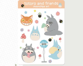 Totoro and Friends Sticker Sheet | For Planners and Journals