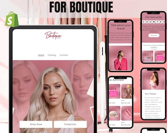 Tema de Shopify para tienda, diseño adaptable a dispositivos móviles (descarga digital)