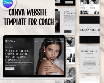 Canva Website Template for Coaches, Business Website (Digital Download)