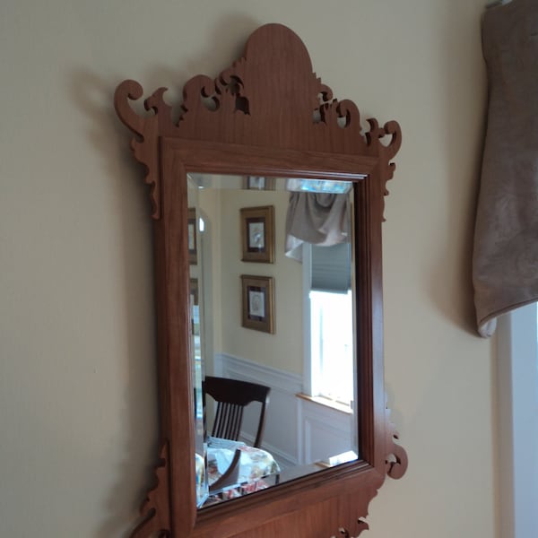Handcrafted Cherry Chippendale Mirror