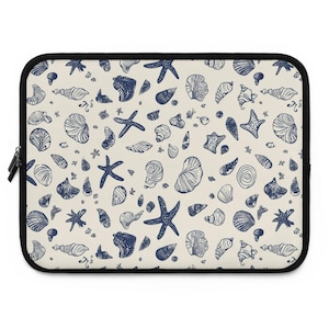 Coastal Sea Shell Laptop-Hülle, Küstenästhetik, Küsten-Laptophülle, Küstenästhetik, Niedliche Computerhülle, kompatibel mit Macbook 7 10 13 15 17