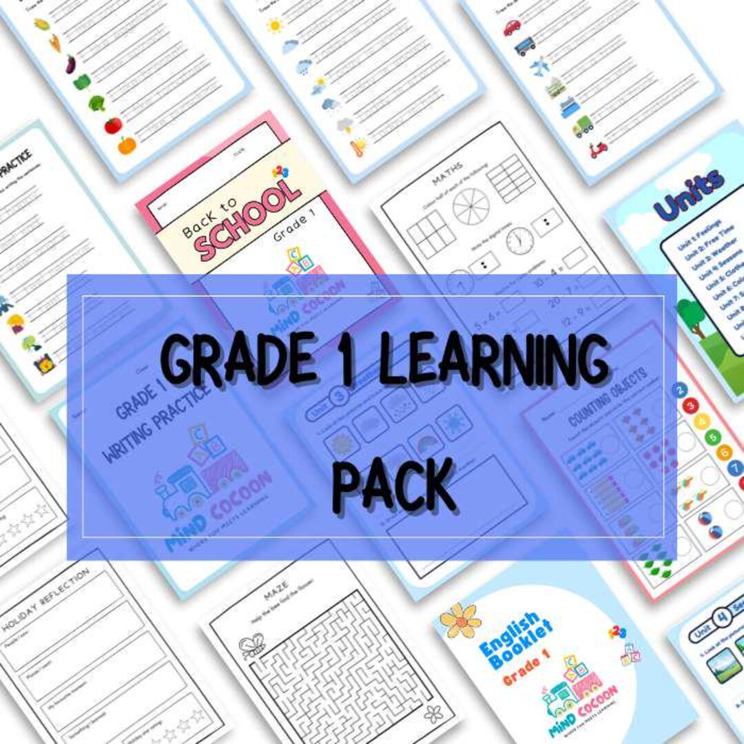Grade 1 Learning Worksheets Mega Bundle | Writing Practice, PDF