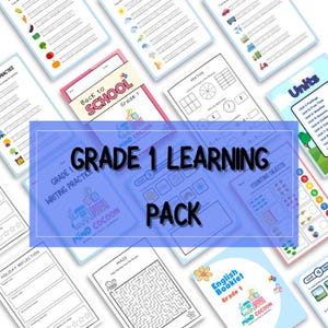 Grade 1 Learning Worksheets Mega Bundle | Writing Practice, Back to School Worksheets Back To School  Printable Printable Kids Resources
