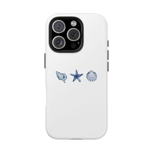 Cover per telefono resistenti con conchiglie costiere - Atmosfere oceaniche, regalo per gli amanti della spiaggia, cover per telefono resistente, accessorio estivo, decorazione a forma di conchiglia, vacanze al mare