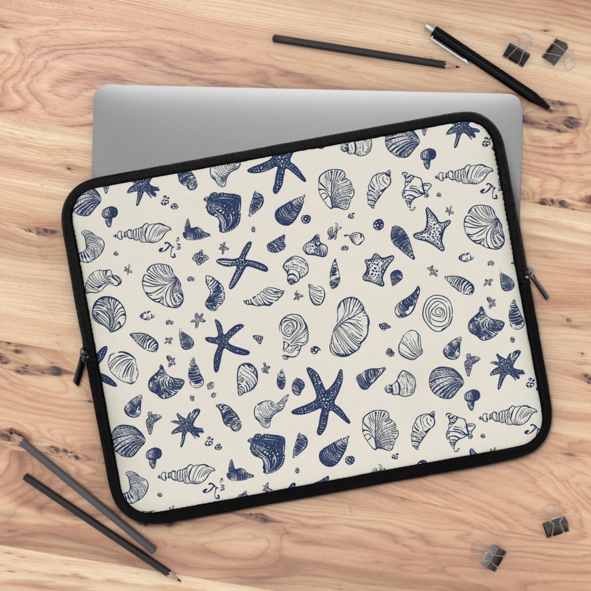Coastal Sea Shell Laptop Sleeve Ocean Laptop Cover Coastal Aesthetic ...