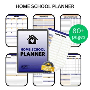 Homeschool Planner Printable: Kids printable , Lesson Plans, Schedules (Digital Download) ,parent printable.