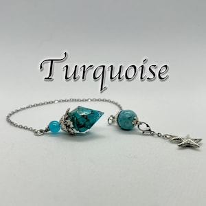 Turquoise Crystal &quot;Stubby&quot; Pendulum