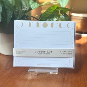 Letter Writing Set - Mystic Moons - Boho Letter Set - Witchy Stationery