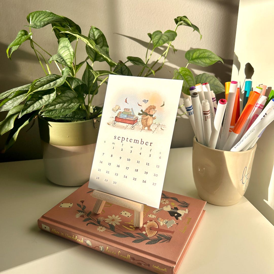 2025 Desk Illustrated Art Calendar | Mini 12-month Calendar | Storybook ...