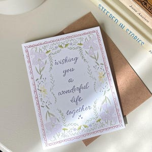 Carte de fiançailles, carte de mariage - Une vie merveilleuse ensemble