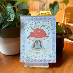 Carte magique pour la Fête des Mères - Cadeaux uniques pour maman - Belle carte de voeux souvenir pour la Fête des Mères