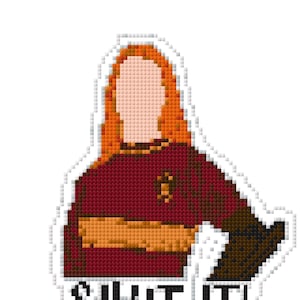 Ginny Weasley Cross Stitch Pattern, Harry Potter (Digital Download)