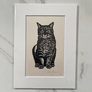 Linocut- Cat