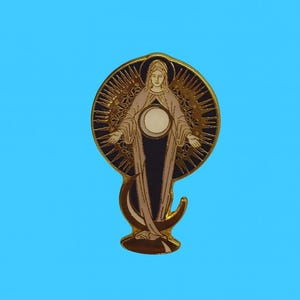 Our Lady of the Eucharist Enamel Pin – Catholic Keepsake, USA Made