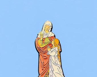 Pin de solapa de Santa Ana y la Niña María – Patrona de las madres, maestras y familias.