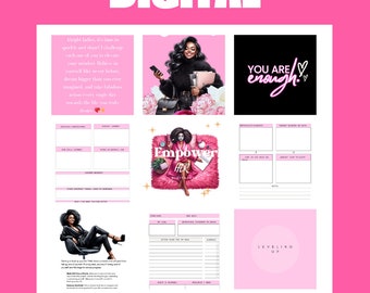 37 page, How To Level Up Your Life Ebook, Planner, Digital Ebook, Editable DIY Ebook Planner