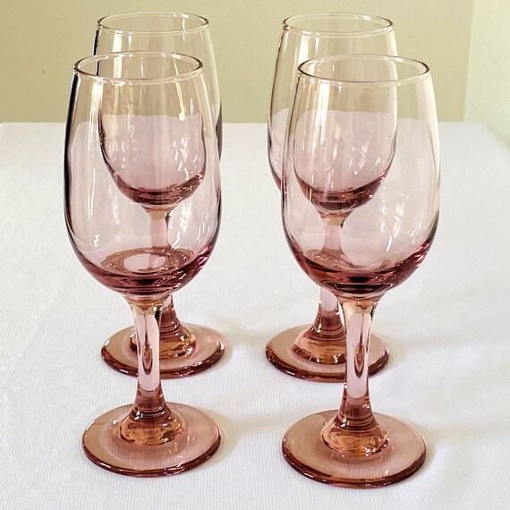 Libbey Premiere Plum Wine Glasses Set of 4 8 Oz 7 1/4 Etsy