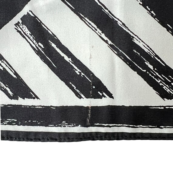Vera Neuman Rectangular Silk Scarf Black & White … - image 8
