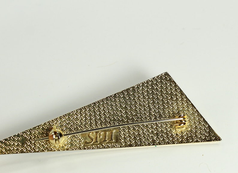 SITI Scalene Triangle of Black and Color Stripes Colorful Enamel Pin Brooch