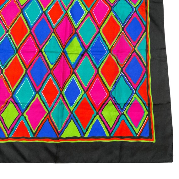 Totes Multicolor Diamond Pattern Polyester Scarf … - image 6