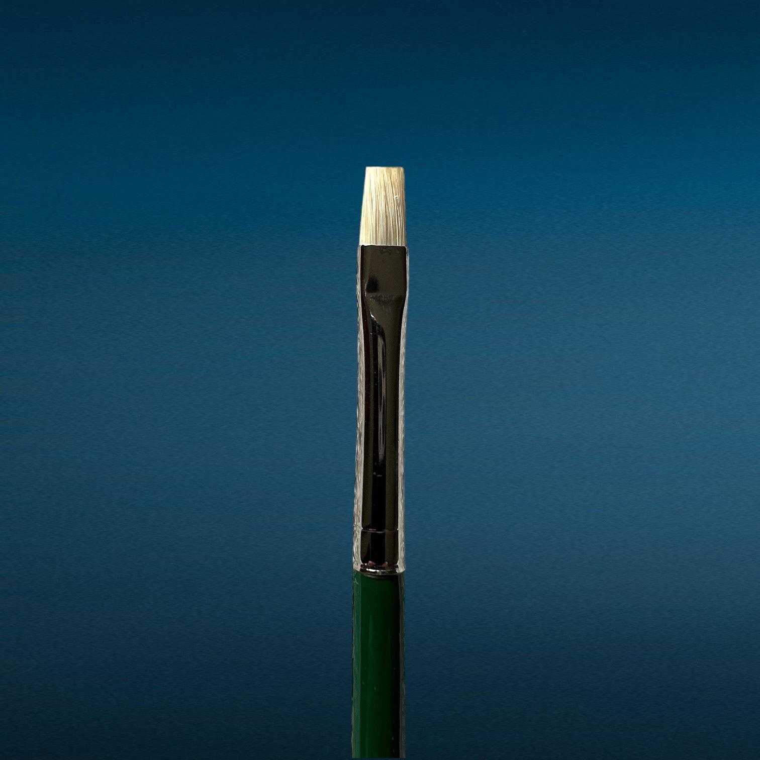 Grumbacher Gainsborough Flat Brush Size 10 - Hog Bristle For Oil & Acrylic Paint