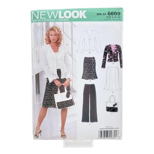 New Look Ensemble Sewing Pattern 6609 Jacket Skirt Pants Bag Sz 10 - 22 UC 2006