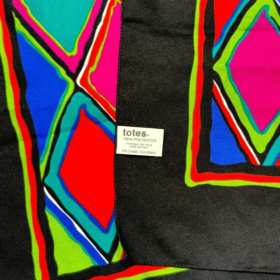 Totes Multicolor Diamond Pattern Polyester Scarf … - image 2