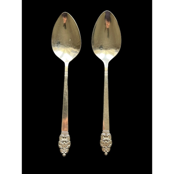 Oneida Vinland Serving Spoons Set of 2 Community Stainless Flatware 1980s - 90s