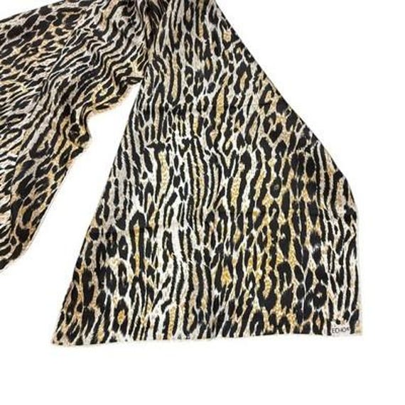 ECHO Leopard Print Scarf Rectangular 15 x 46 Made… - image 8