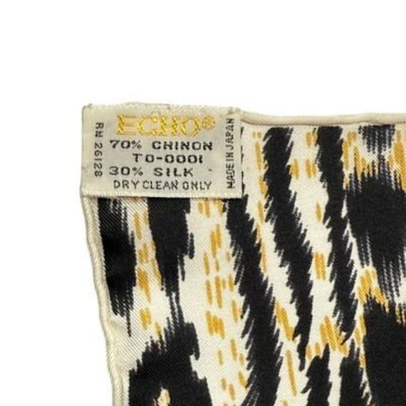 ECHO Leopard Print Scarf Rectangular 15 x 46 Made… - image 6