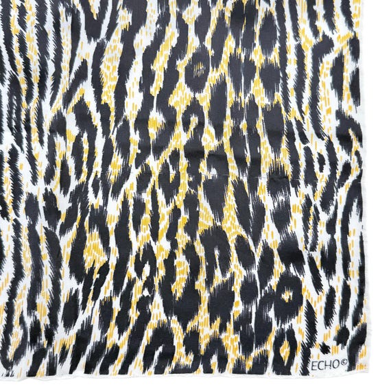 ECHO Leopard Print Scarf Rectangular 15 x 46 Made… - image 1
