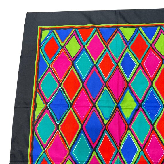 Totes Multicolor Diamond Pattern Polyester Scarf … - image 8