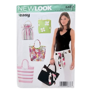 New Look Sewing Pattern 6467 Tote Bags Multiple Styles and Size Uncut 2005