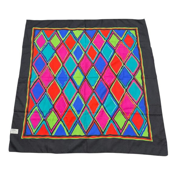 Totes Multicolor Diamond Pattern Polyester Scarf … - image 9