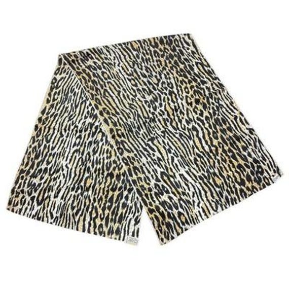 ECHO Leopard Print Scarf Rectangular 15 x 46 Made… - image 4