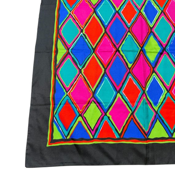 Totes Multicolor Diamond Pattern Polyester Scarf … - image 5