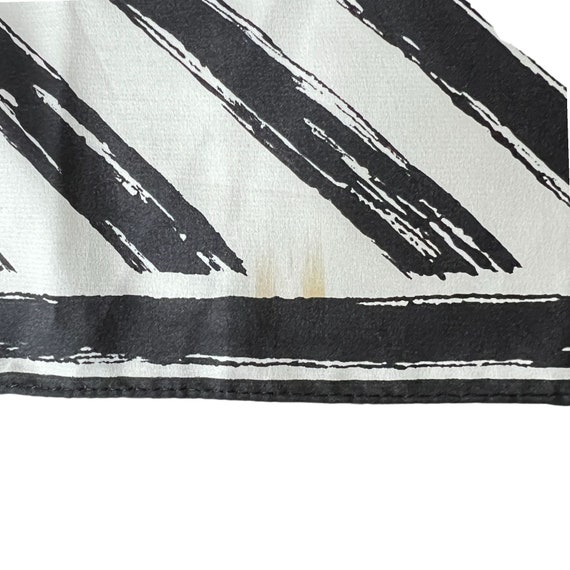 Vera Neuman Rectangular Silk Scarf Black & White … - image 9