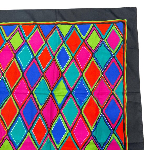 Totes Multicolor Diamond Pattern Polyester Scarf … - image 7