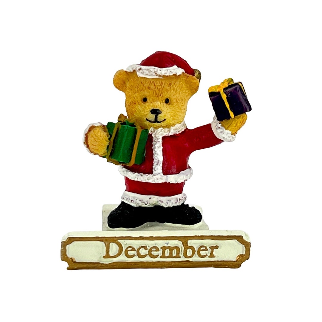 December Bear Avon Perpetual Calendar Replacement Santa With Etsy