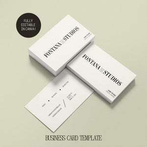 Sjabloon voor visitekaartjes minimalistisch interieurontwerpbureau - binnenhuisarchitect, architect, eenvoudige, moderne branding, bewerkbaar, canvas, visitekaartje