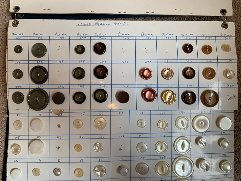 Button Sample Book Costumakers 1966 6 Pages in a Etsy