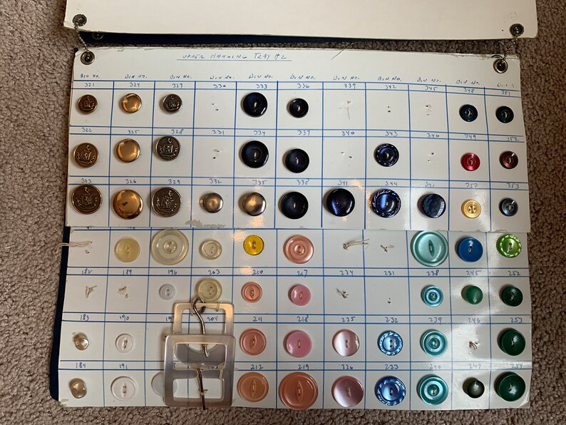 Button Sample Book Costumakers 1966 6 Pages in a Etsy
