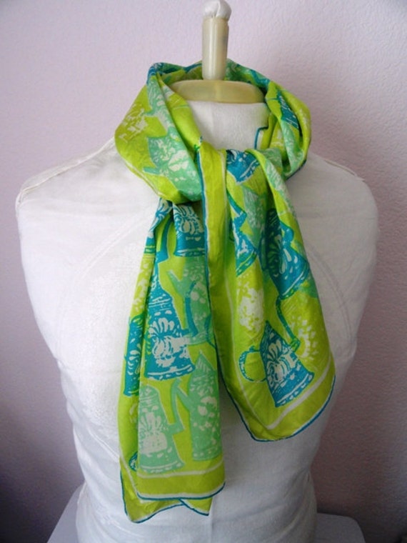 Items similar to FREE US SHIPPING Vintage Vera Long Scarf All Silk ...